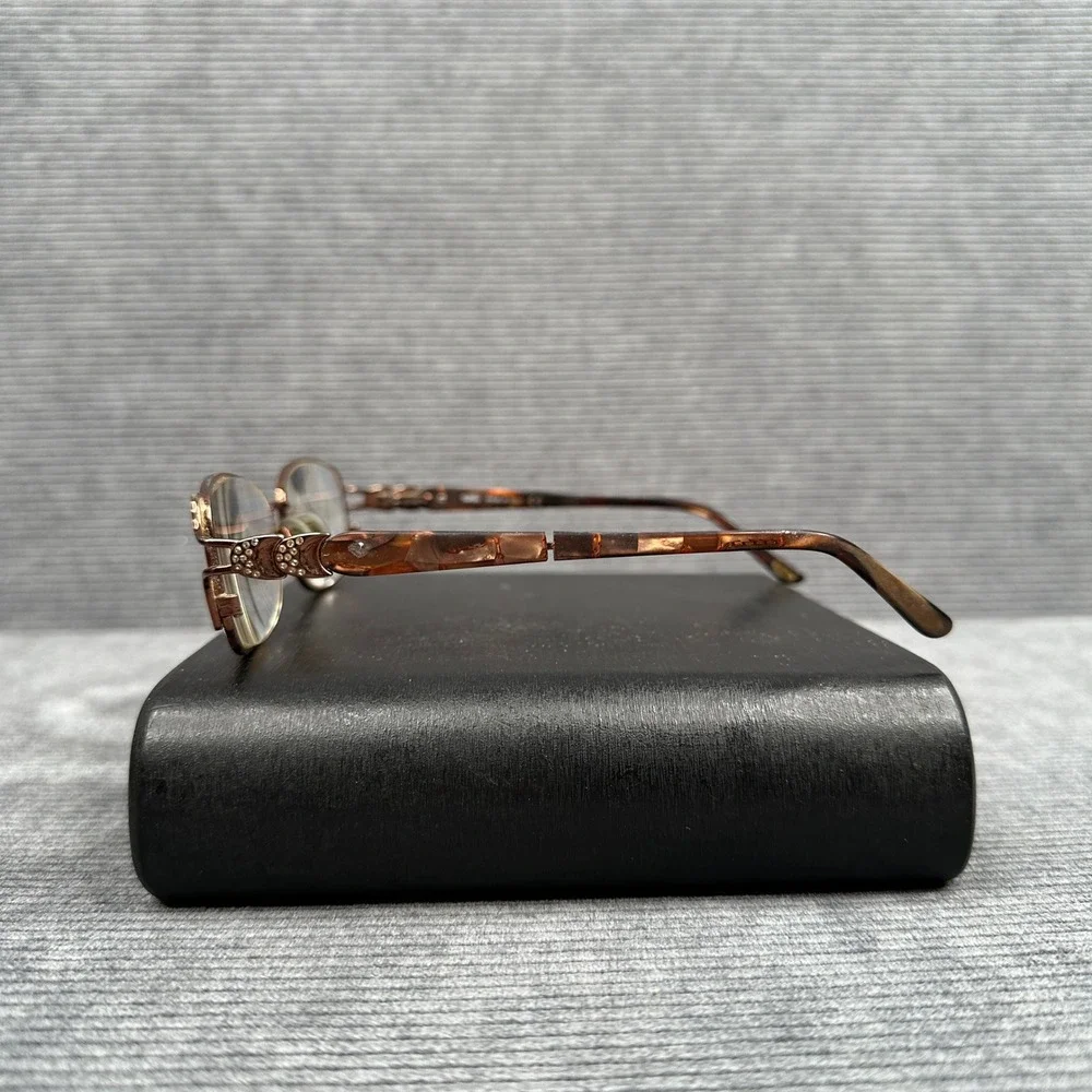 Safilo Emozioni EM4353 Brown Tortoise Crystal Detail Y2K Eyeglass Frames Italy